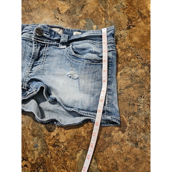 BKE Jean Shorts Womens 29 Blue Stella Distressed Denim Western Rodeo (A200) - Picture 6 of 8